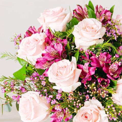 Pink Bloom: Rosas y Alstroemerias highlight Pink Bloom: Rosas y Alstroemerias highlight