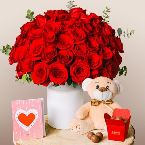 Amor Eterno: 40 Rosas Rojas Amor Eterno: 40 Rosas Rojas