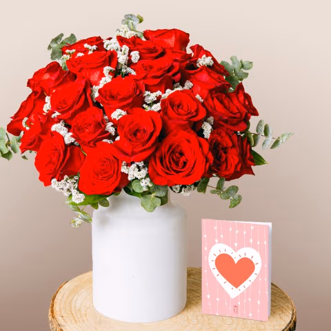 Abrazo de Amor: 20 Rosas Rojas Abrazo de Amor: 20 Rosas Rojas