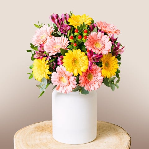 Deseos Soleados: Gerberas y Alstroemerias Deseos Soleados: Gerberas y Alstroemerias
